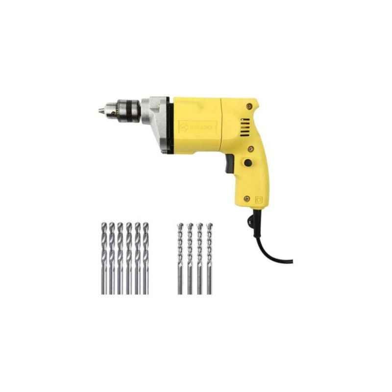 Buildskill 10mm Electric Drill Machine with 6 HSS & 4 Masonry Bits, BED1100