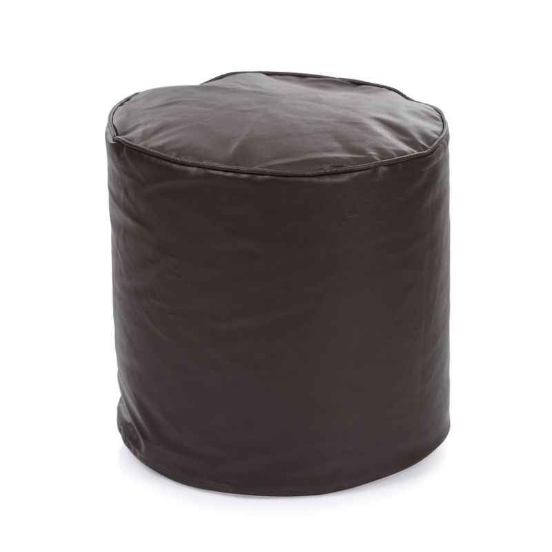 Style Homez Chocolate Brown Ottoman Stool Round Bean Bag Cover, Size: L
