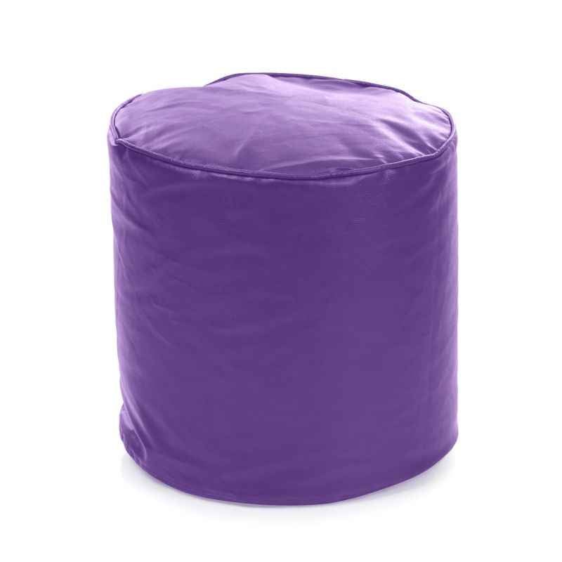 Style Homez Purple Ottoman Stool Round Bean Bag Cover, Size: L