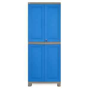 Nilkamal Freedom Big 1 Deep Blue Plastic Storage Cabinet, FB1DBL/GRY/GRY/DBL, Dimension: 710x535x1800 mm