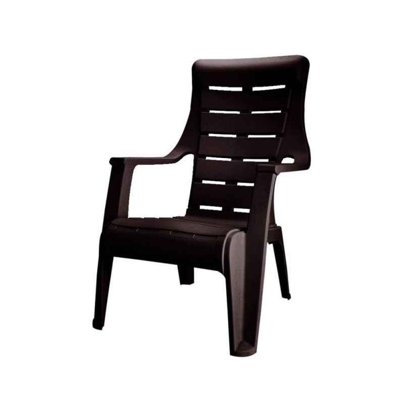 Nilkamal Sunday Iron Black Virgin Polymer Living Room Chair, CHRSUNDAYIBK, Dimension: 630x745x910 mm