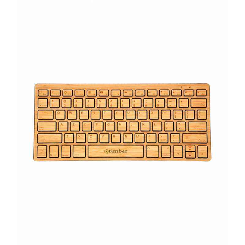 Otimber YLUS0176 Brown Wireless Bamboo Keyboard