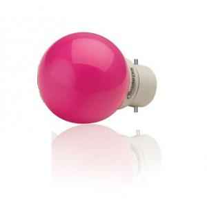 Microtek 0.5W B-22 Pink LED Bulb (Pack of 5)