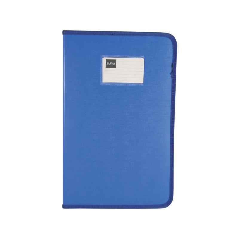 Saya Royal Blue Multi Utility Zipper Folder F/C, Dimensions: 255 x 20 x 395 mm