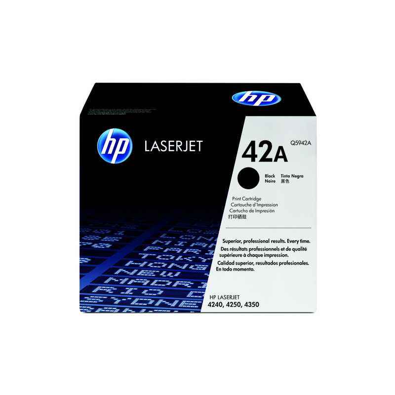HP 5T Black LaserJet Print Cartridge, Q5942A