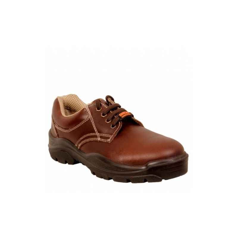 Acme AP-27 Sodium Steel Toe Low Ankle Brown Safety Shoes, Size: 9