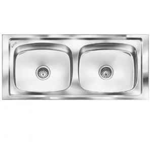 SteelKraft DS-119 Double Bowl Stainless Steel Sink, Size: 16x14 inch
