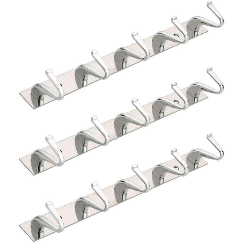 Doyours 3 Pieces 5 Prong Multipurpose Hook Rail Set, DY-1244