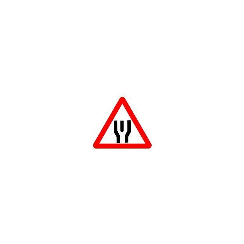 Asian Loto 3 mm Traffic Sign Start Of Dual Carriageway , ALC-SGN-48-900