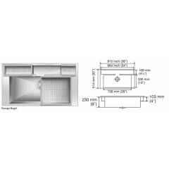 Nirali Era Satin Finish Kitchen Sink, Size: 915x514 mm