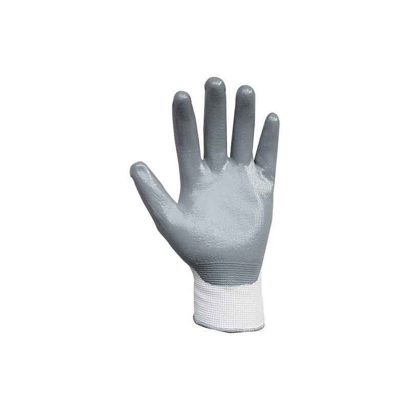 Proteger Nanoflex Grey Nitrile Gloves, Size: L (Pack of 12)