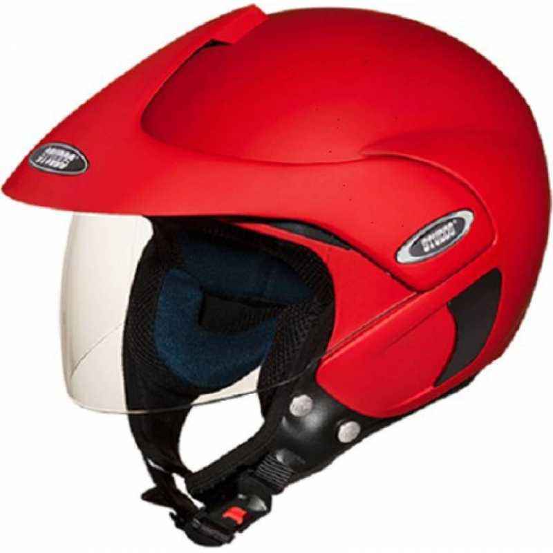 Studds Marshal Motorsports Red Open Face Helmet, Size (Large, 580 mm)