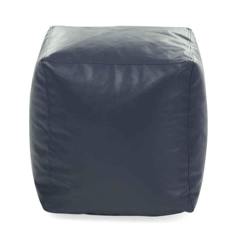 Style Homez Grey Ottoman Stool Square Bean Bag Cover, Size: L