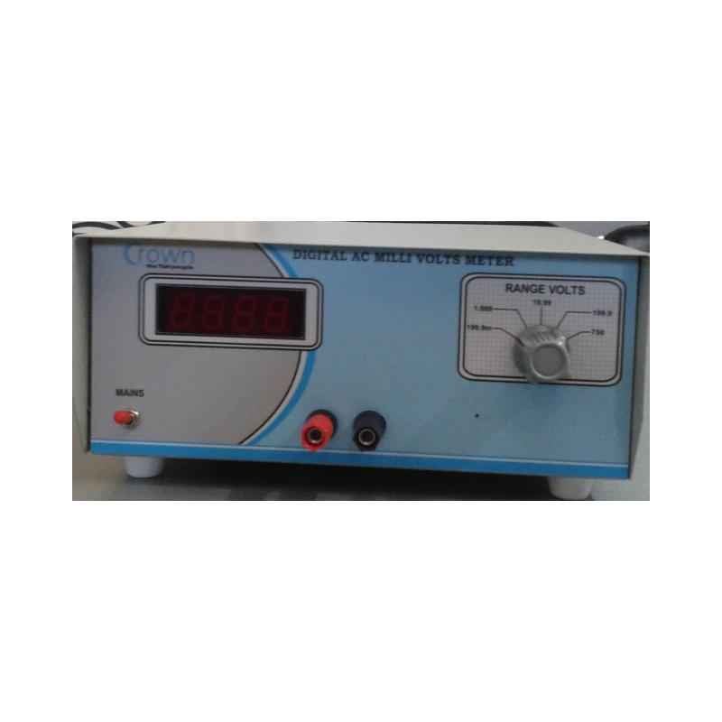 Crown 3 Digit Digital AC Mill Volt Meter, CES 208