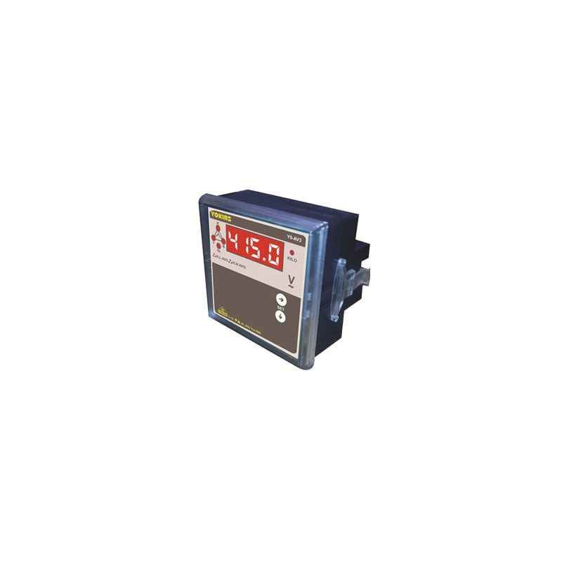 Yokins 0-500 VAC PT Selectable Three Phase Digital Voltmeter, Y9-AV3 (Pack of 10)