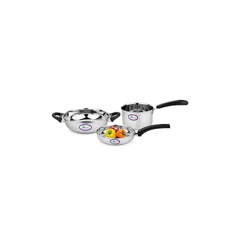 Airan Stainless Steel Silver Induction Cookware Set, AIR1591