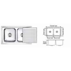 Nirali Super Slider Satin Finish Kitchen Sink, Bowl Size: 340x400x241 mm