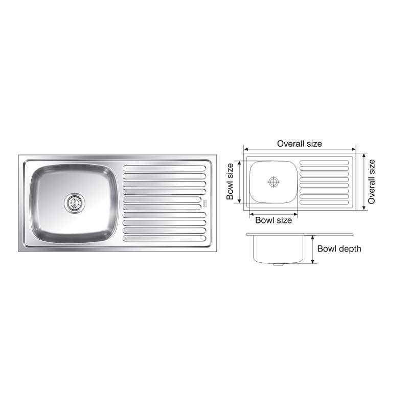 Nirali Elegance Satin Finish Kitchen Sink, Bowl Size: 560x410x200 mm