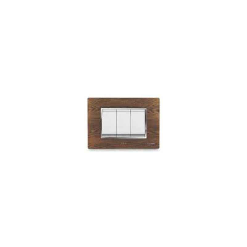 Cona GlasGlow Wooden Texture 12 Module Switch Plate, WM1112 (Pack of 10)