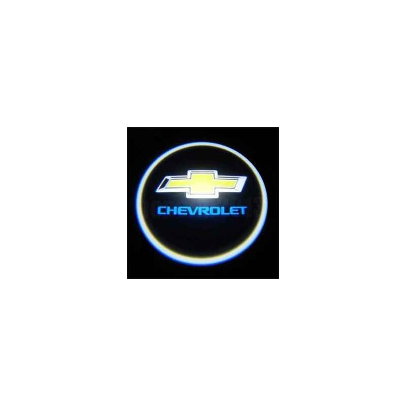 Autofurnish Black Car Door Welcome LED Projection Ghost Shadow Light Logo Set For Chevrolet