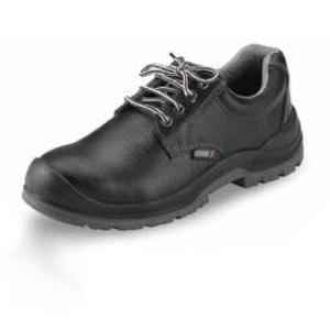 Udyogi Edge DD EX Genuine Buff Leather Steel Toe Black Safety Shoes, Size: 11