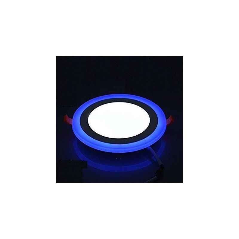 Riflection 6W White & Blue Round 3D Effect Panel Light
