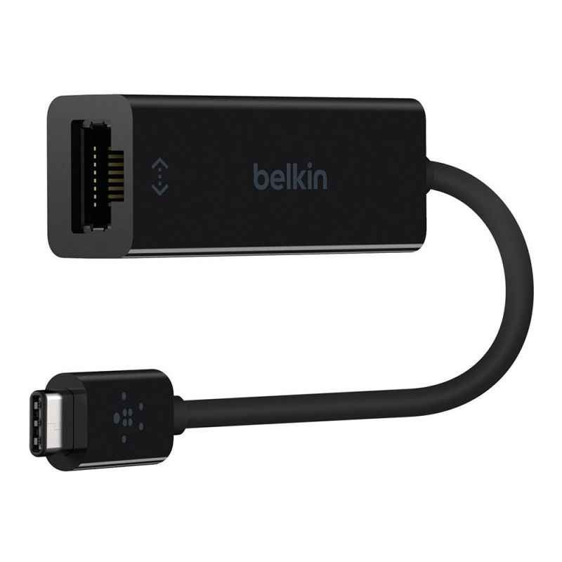 Belkin Black Type C to RJ-45 Ethernet USB Cable, F2CU040BTBLK