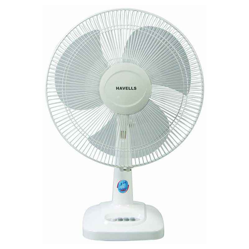 Havells Velocity Neo 50W 3 Blade Grey High Speed Table Fan, FHTVEHSGRY16, Sweep: 400 mm