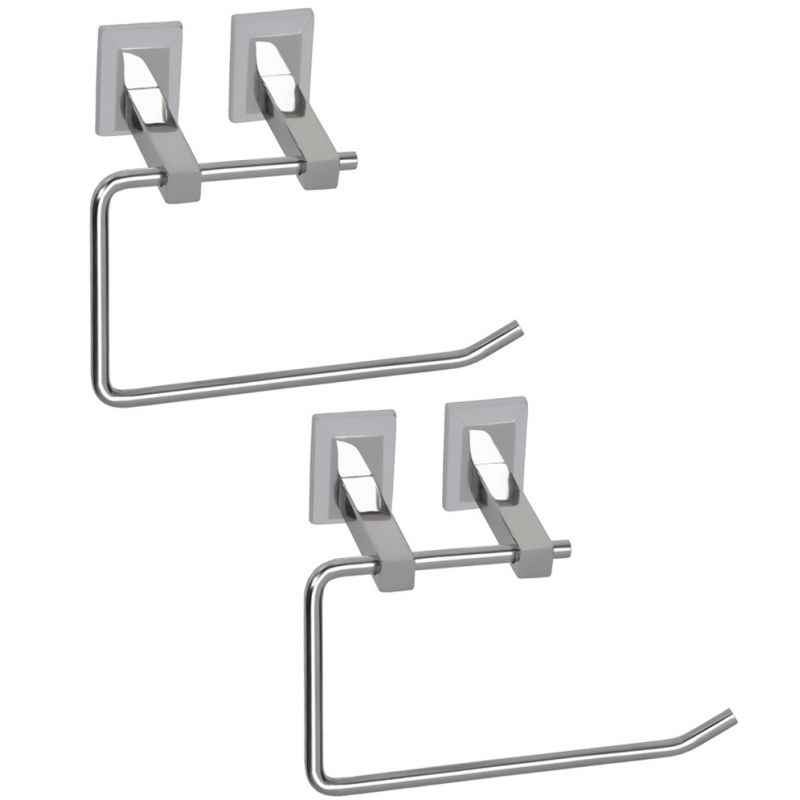 Abyss ABDY-1123 Glossy Finish Stainless Steel Towel Ring (Pack of 2)