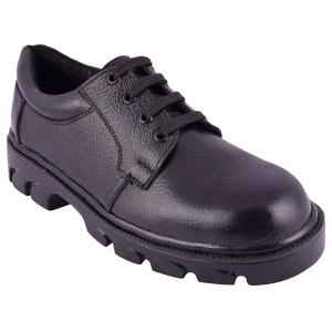Rigau 1080 Men's Black Leather Steel Toe Work Safety Shoes, Size: 10