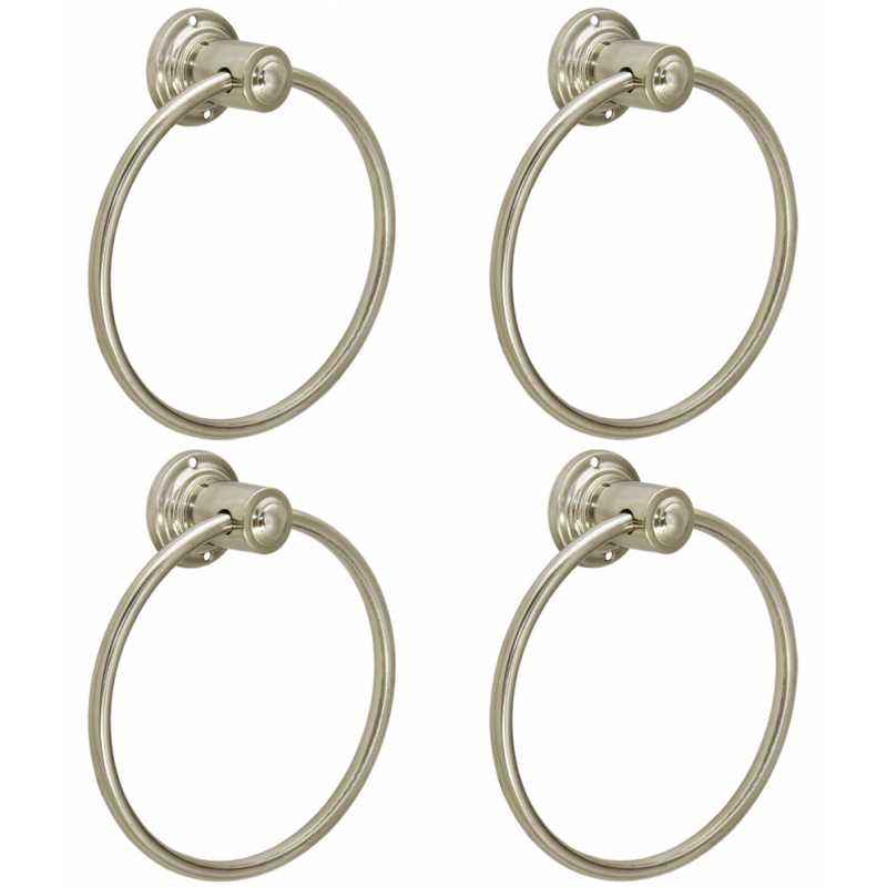 Doyours Royal 4 Pieces SS Round Towel Ring Set, DY-0723