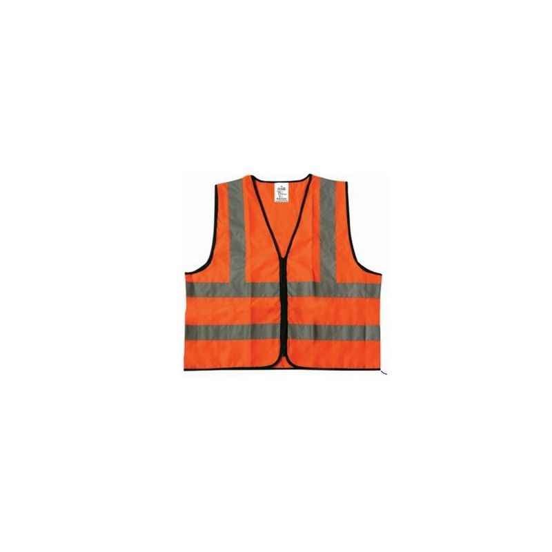 Ziota Orange Reflective Safety Jacket, Tape Reflectivity: 1 Inch, GKJ06 (Pack of 10)
