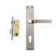 Plaza Pluto Gold Silver Finish Handle with 250mm Pin Cylinder Mortice Lock & 3 Keys