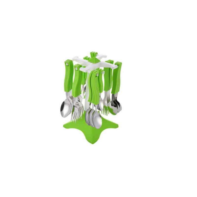 SM Green Swastk Cutlery Set