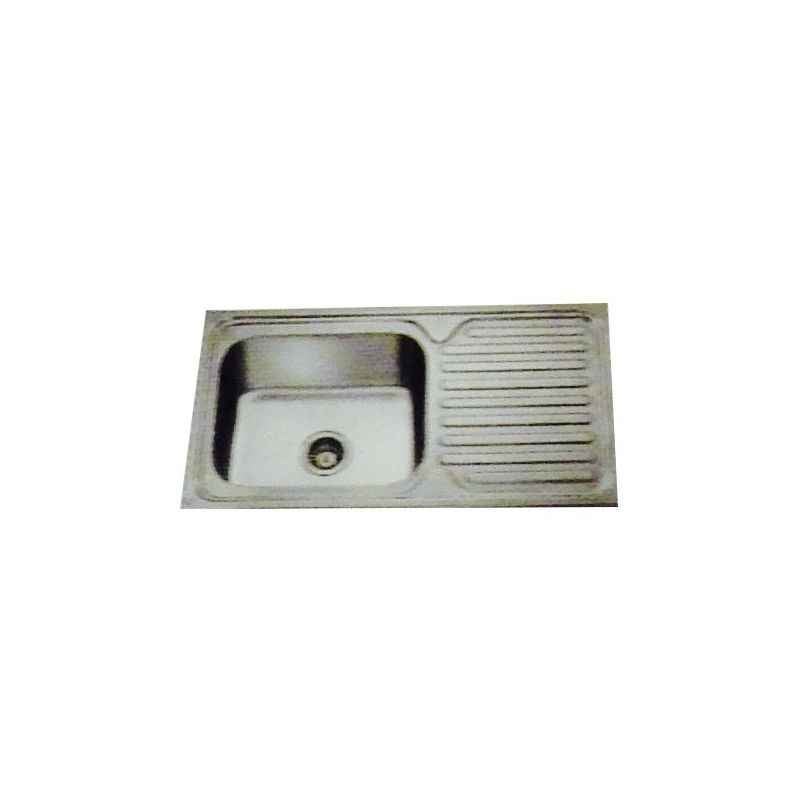 Jayna Jupiter SBSD 03 Glossy Sink With Drain Board, Size: 36 x 20 in