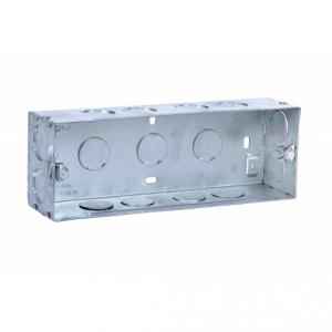 GM Flush Mounting Metal Gang Box, JM-06-004, Dimension: 210x75x52 mm
