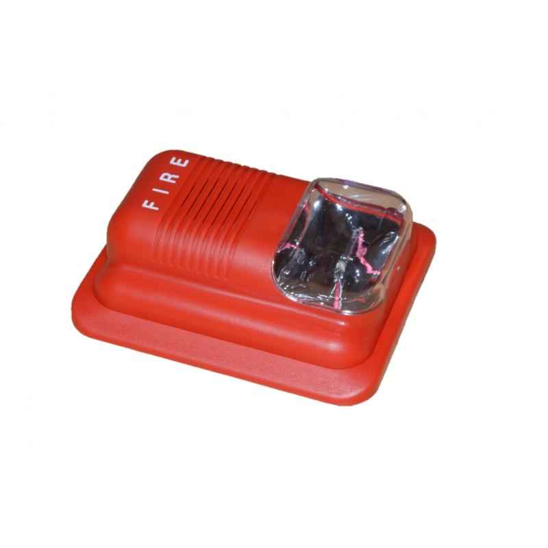 Palex Hooter in ABS Housing with Flasher Red, 24V DC