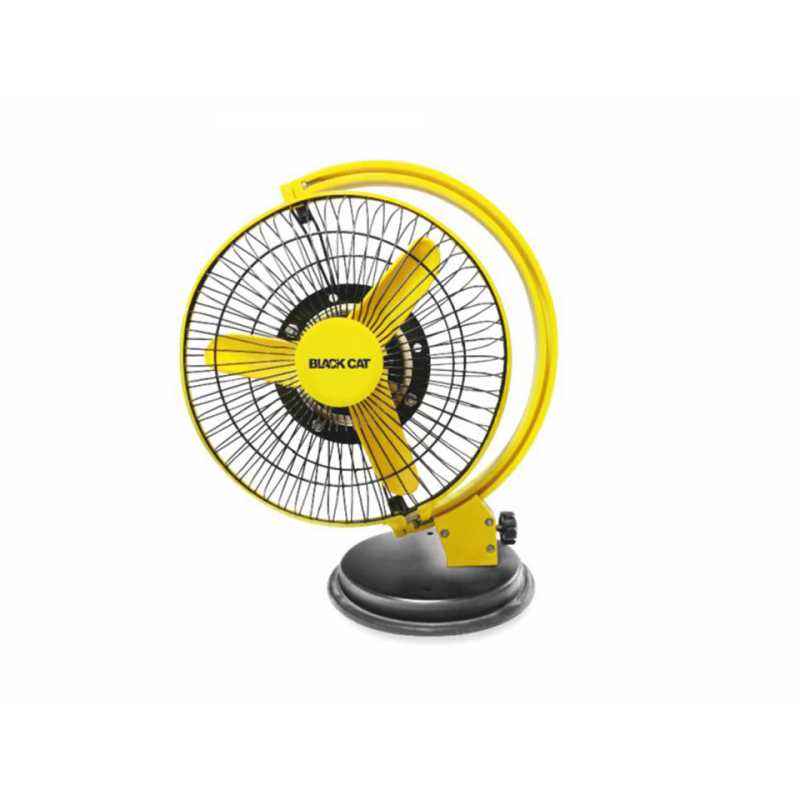 Black Cat 2800rpm Stormy Black & Yellow Wall Fans, Sweep: 225 mm (Pack of 6)