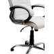 Mezonite White Medium Back Leatherette Office Chair (Pack of 2)