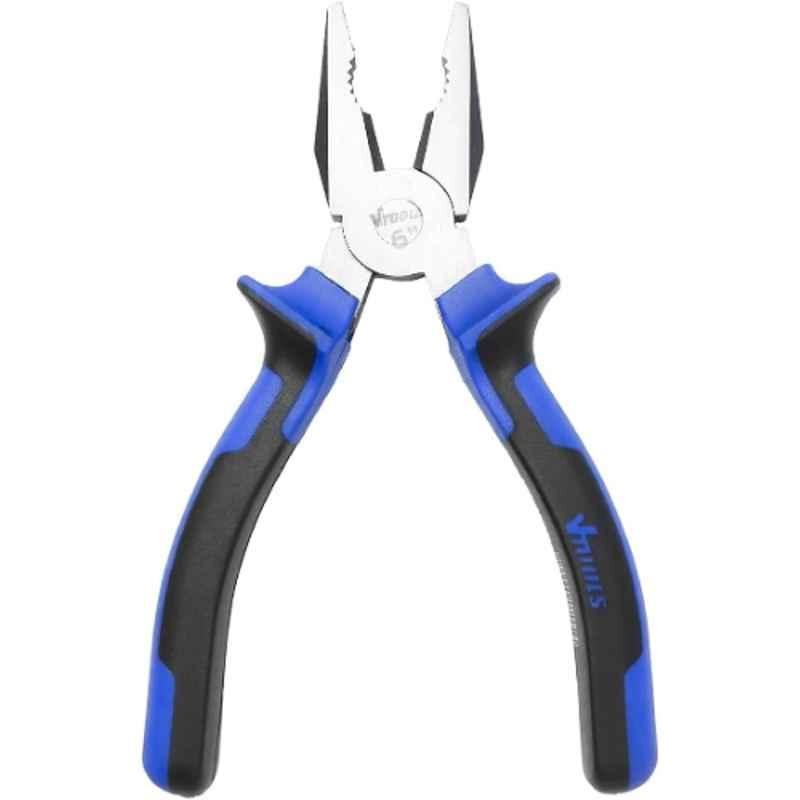 VTOOLS 7 inch Carbon Steel Blue & Black Multifunction Combination Plier, VT2140