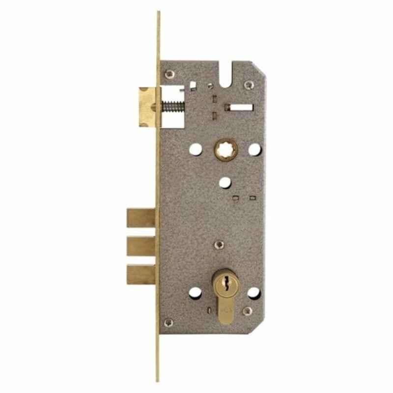 ACS Silver Brass 3 Cylinder Door Bolt with Lock Body, AS-2010B-G