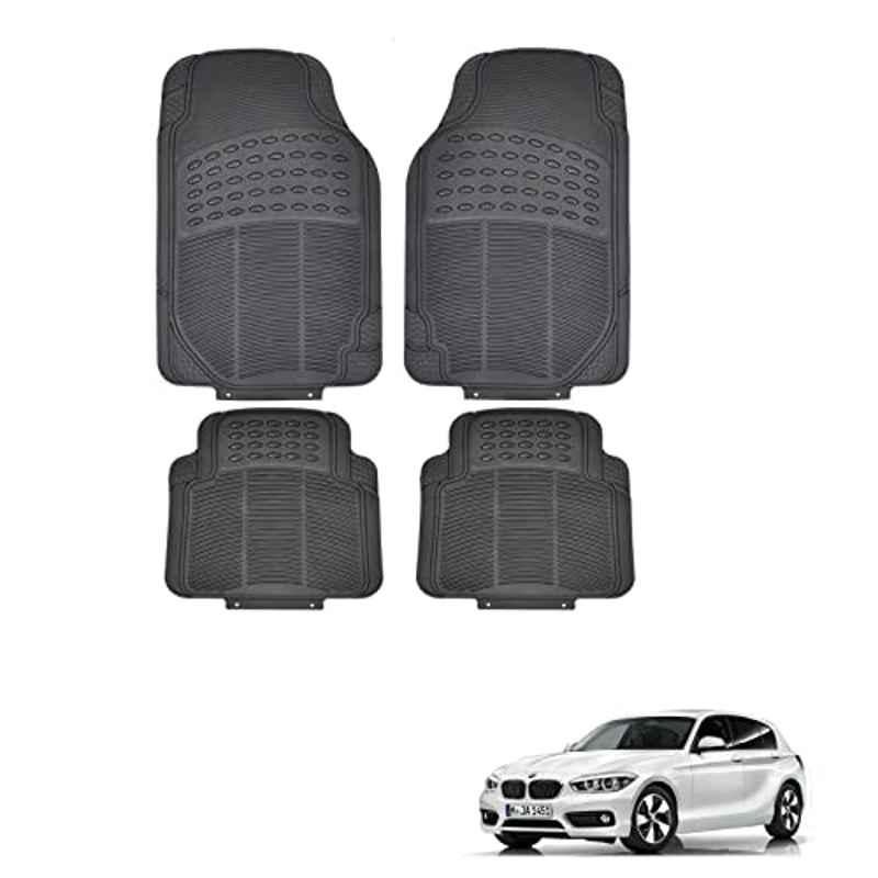 Kozdiko 4 Pcs Rubber Black Car Simple Floor Mat Set for BMW 1 Series