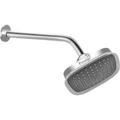 Prestige Garnet 5x5 inch ABS Chrome Finish Square Rain Over Head Shower with Arm