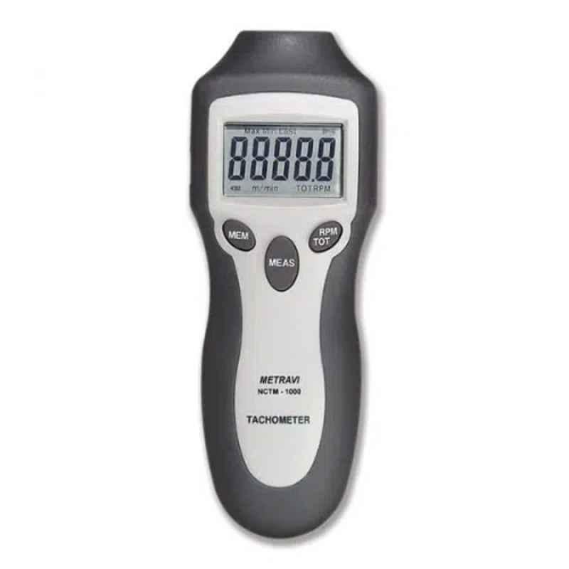 Metravi NCTM-1000 Digital Non-Contact Tachometer cum Digital Counter 2-99999 RPM
