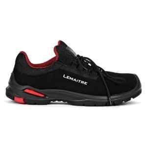 Perf Riley Low Microfiber Black Safety Shoes, Size: 7