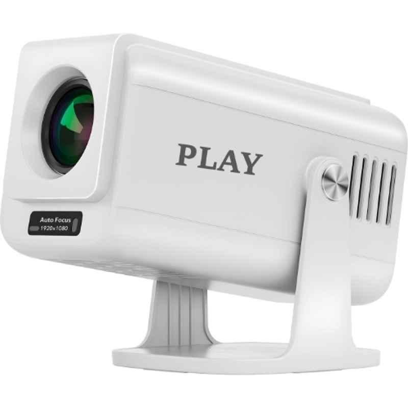 PLAY Victory White 4K 8K 25000lm Android 13 1+8GB 5G WiFi BT 180 deg Rotation Dual Speaker Remote Projector
