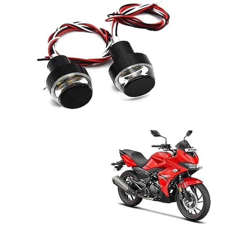 Kozdiko 2 Pcs Dual Colour Motorcycle LED Indicator Turn Signal Handle Bar Light Set for Hero Xtreme 200S