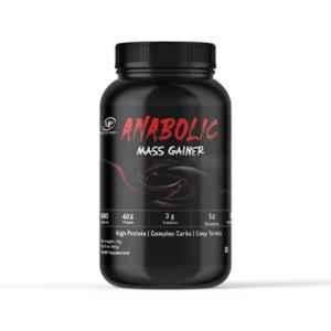 Muscle Performance 1kg Belgium Chocolate Anabolic Mass Gainer with High Protein, High Carbs, Added Vitamins, Probiotics, Enzymes, 40g Protein, 680 Calories & 3g Creatine