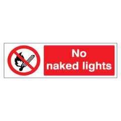 SUNSIGNS 150x200mm Vinyl & ACP Sheet No Naked Lights Signage, SS0231VNLM3HPIFAE
