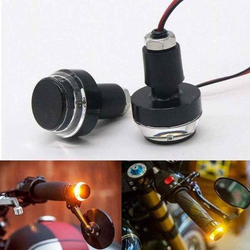 Buy A4S 2 Pcs Yellow Motorcycle Turn Signal LED Handle Bar Light Set ASTLO011 Online At Price 120